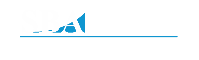 SBA WOSB is written in white lettering above a blue line and "Woman Owned Small Business."
